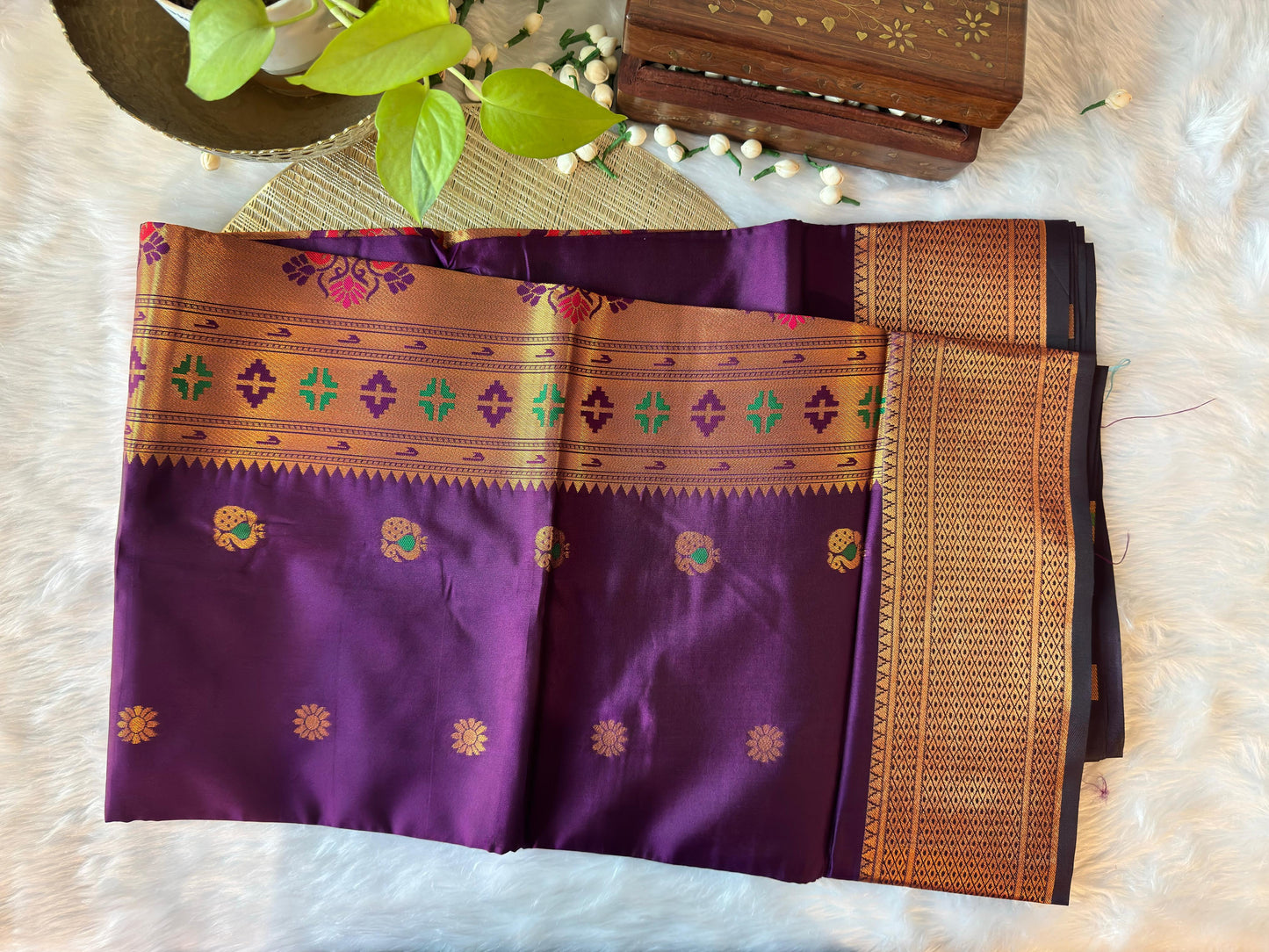 PEACOCK PURPLE PAITHANI SAREE