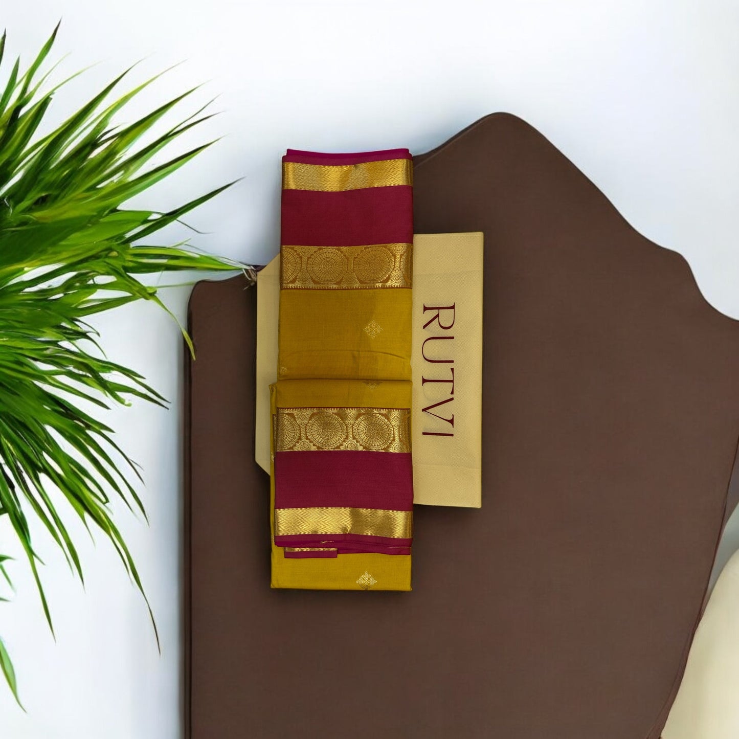 SOFT SILK SAREE – YELLOW WITH PINK RETTAPETTA BORDER & INTRICATE BUTTA DESIGN