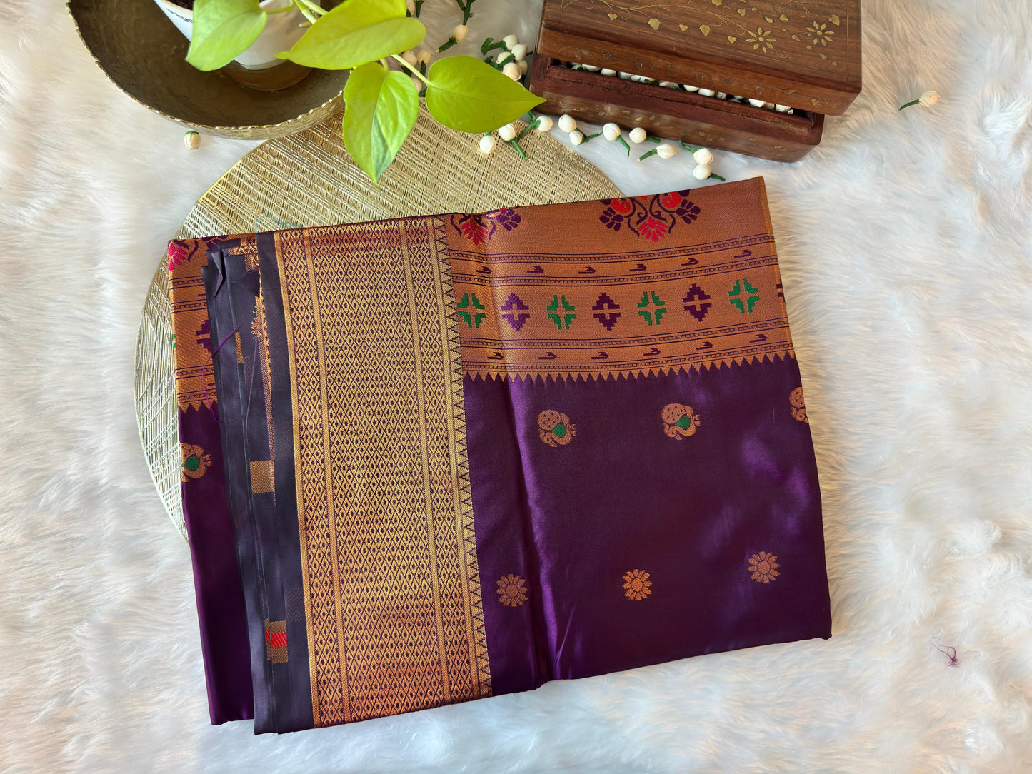 PEACOCK PURPLE PAITHANI SAREE