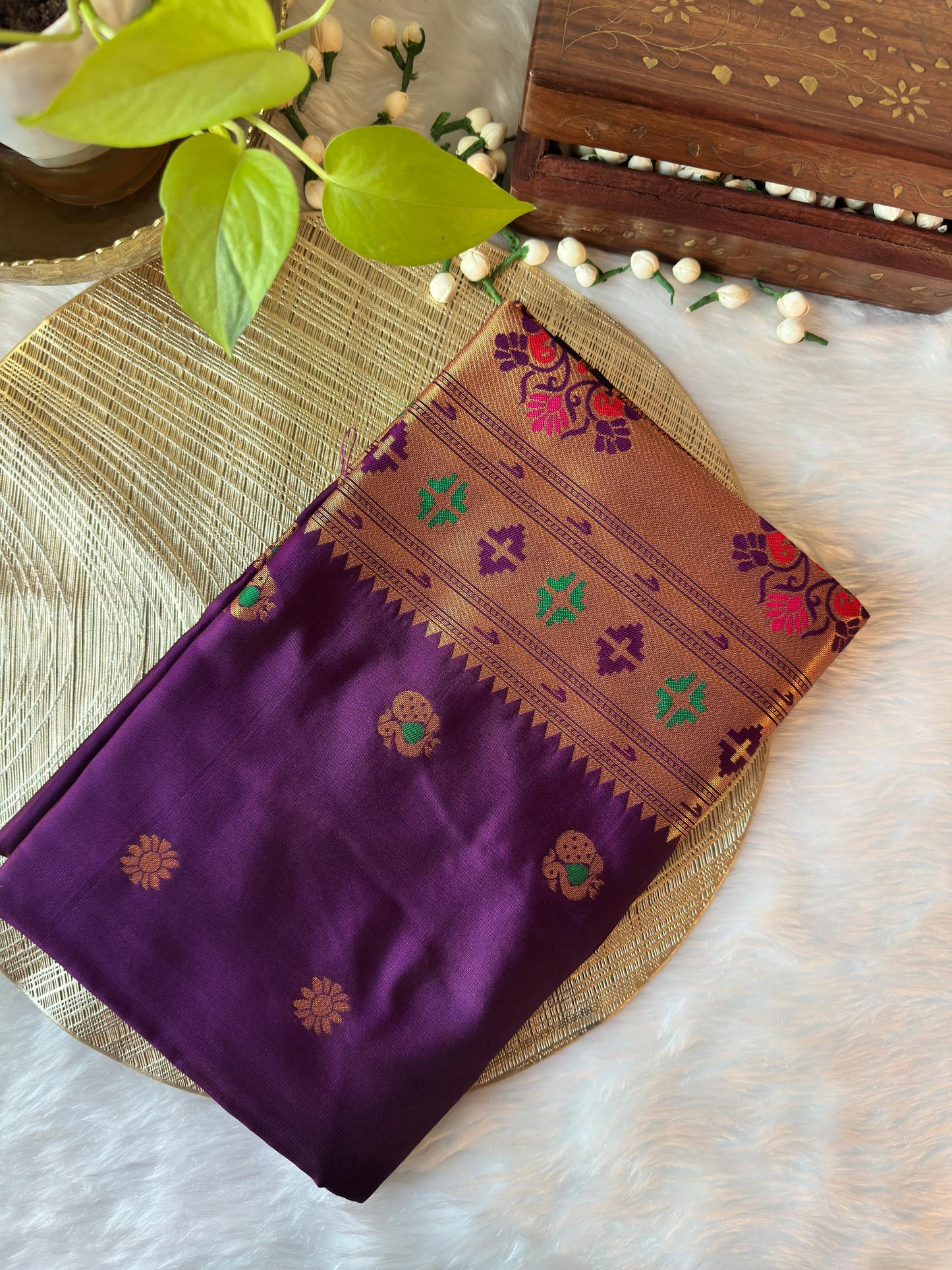 PEACOCK PURPLE PAITHANI SAREE